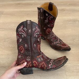 Old Gringo Leather Embroidered Floral Boho Brown Boot 11